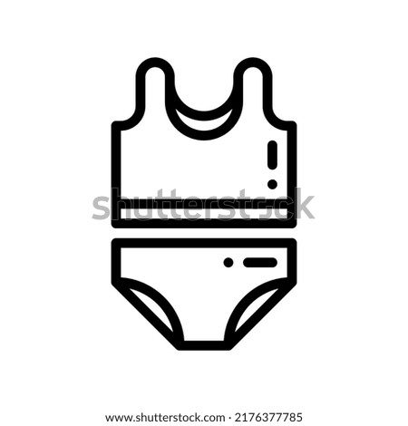 swimming suit line style icon. vector illustration for graphic design, website, app. EPS 10