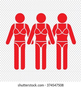 Swimming Suit People Icon Illustration design