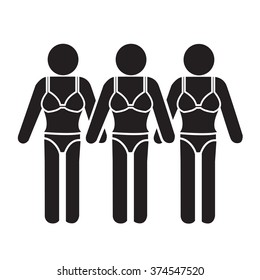 Swimming Suit People Icon Illustration design