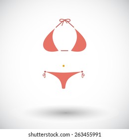 Swimming suit. Single flat icon on white background. Vector illustration.
