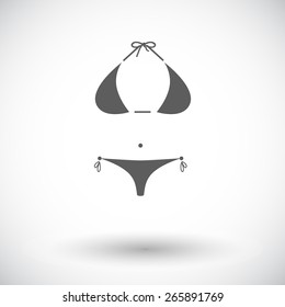Swimming suit. Single flat icon on white background. Vector illustration.