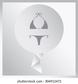 Swimming suit. Single flat icon on white background. Vector illustration.