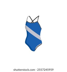 Swimming Suit, Sport Equipment Vector Illustration Isolated