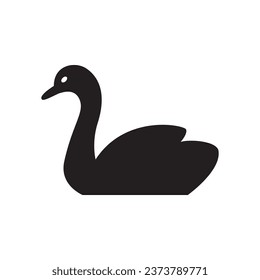 Schwimmschwan-Symbol, Vektorgrafik und Grafikdesign