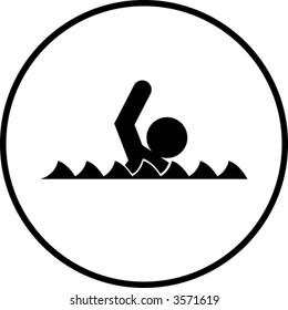 símbolo de natación