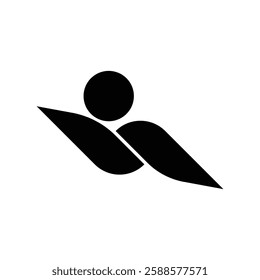 Swimming symbol vector illlustration. White background