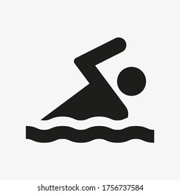 Swimming symbol. Vector swimming pool pictogram.  Swimming icon.