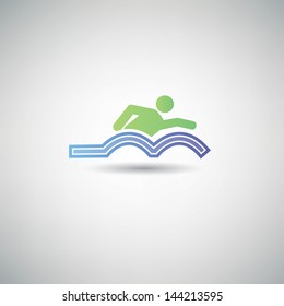 Swimming symbol,vector