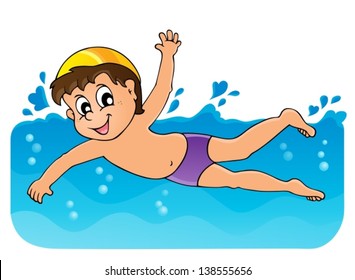 16,300 Boy swimming cartoon Stock Illustrations, Images & Vectors ...