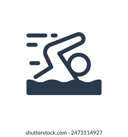 Swimming Tournament Vector Icon Illustration