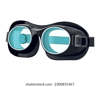 Swimming transparent eyewear icon isolated