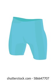 Swimming trunks blue realistic vector illustration isolated