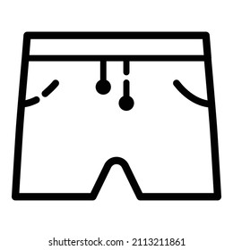 Swimming Trunks Flat Icon Isolated On White Background
