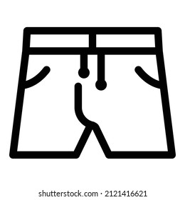 Swimming Trunks Flat Icon Isolated On White Background