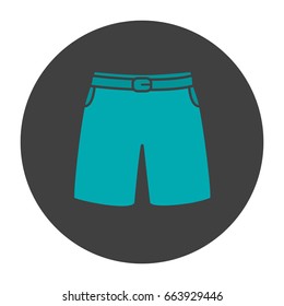 Swimming trunks glyph color icon. Sport shorts. Silhouette symbol on black background. Negative space. Vector illustration
