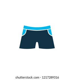 Swimming trunks icon colored symbol. Premium quality isolated shorts element in trendy style.