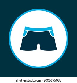 Swimming trunks icon colored symbol. Premium quality isolated shorts element in trendy style.