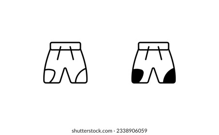 Swimming Trunks icon design with white background stock illustration