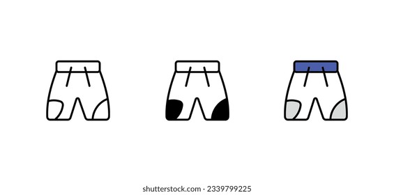 Swimming Trunks icon design with white background stock illustration