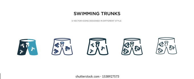 swimming trunks icon in different style vector illustration. two colored and black swimming trunks vector icons designed in filled, outline, line and stroke style can be used for web, mobile, ui