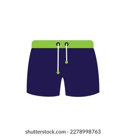 Swimming trunks icon. Flat color design. Vector illustration.