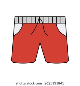 Icono de troncos de natación con fondo blanco Vector Ilustración de stock