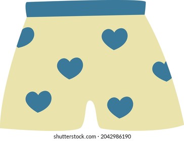 Troncos de natação, ilustração, vetor, em um fundo branco.