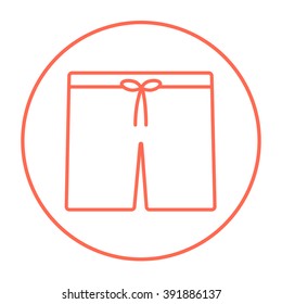 Swimming trunks line icon.