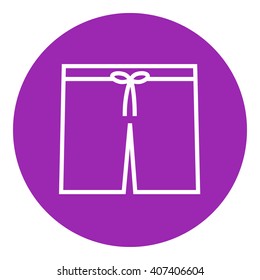 Swimming trunks line icon.