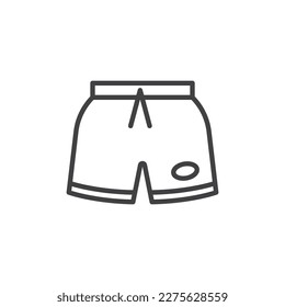Swimming trunks line icon. linear style sign for mobile concept and web design. Sport shorts outline vector icon. Symbol, logo illustration. Vector graphics