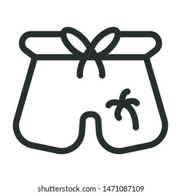 swimming trunks - minimal line web icon. simple vector illustration. concept for infographic, website or app.