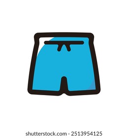 Swimming trunks outline icon for graphic design, apps and websites