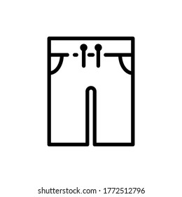 Swimming trunks outline icons. Vector illustration. Editable stroke. Isolated icon suitable for web, infographics, interface and apps.