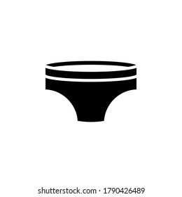swimming trunks vector icon. man swim wear sign. pants man symbol. swimming trunks simple logo black on white. 
