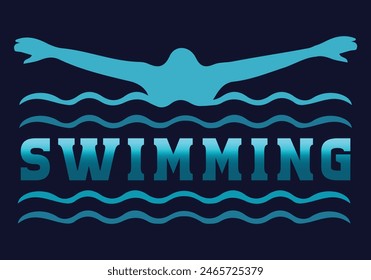 Swimming T-shirt Design for Swimmer