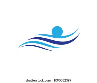 Swimming vector icon