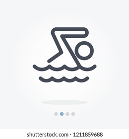 swimming vector icon