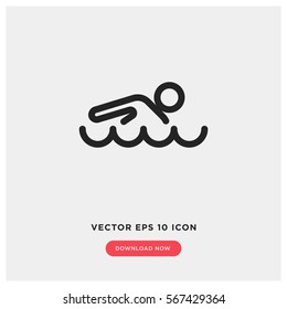 Swimming vector icon