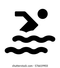 Swimming Vector Icon