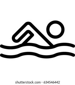 Swimming Vector Icon