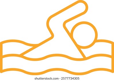 Swimming vector icon. Can be used for printing, mobile and web applications.