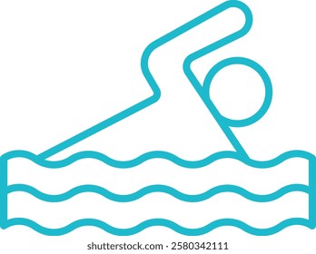 Swimming vector icon. Can be used for printing, mobile and web applications.