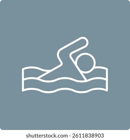 Swimming vector icon. Can be used for printing, mobile and web applications.