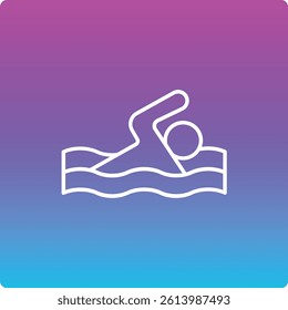 Swimming vector icon. Can be used for printing, mobile and web applications.