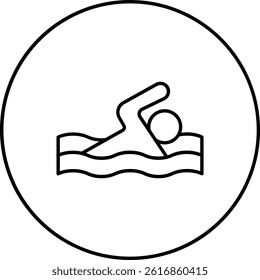 Swimming vector icon. Can be used for printing, mobile and web applications.