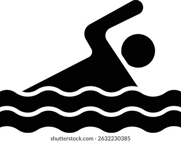 Schwimmende Vektorsymbol. Kann für Druck-, Mobil- und Web-Anwendungen verwendet werden.