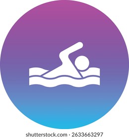 Swimming vector icon. Can be used for printing, mobile and web applications.