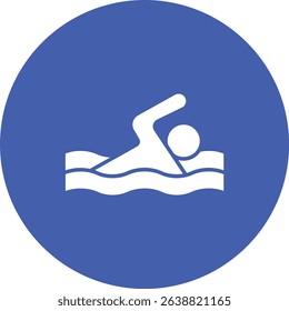 Swimming vector icon. Can be used for printing, mobile and web applications.