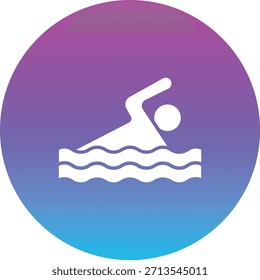 Swimming vector icon. Can be used for printing, mobile and web applications.