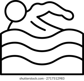 Icono de Vector de natación. Se puede utilizar para aplicaciones de impresión, móviles y de Web.